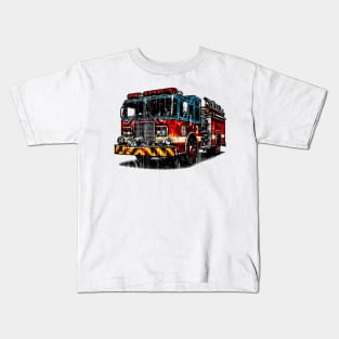 Fire Truck Kids T-Shirt